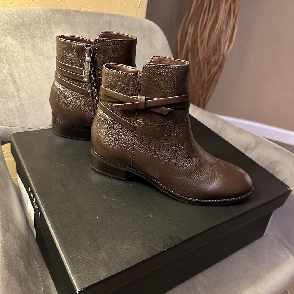 Talbots Tish Wrap Tie Boot Dark Brown